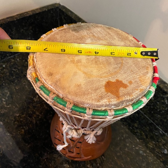 Drum Djembe Vintage Drums, Wood and Hide Tribal Instruments Handmade - Picture 8 of 8